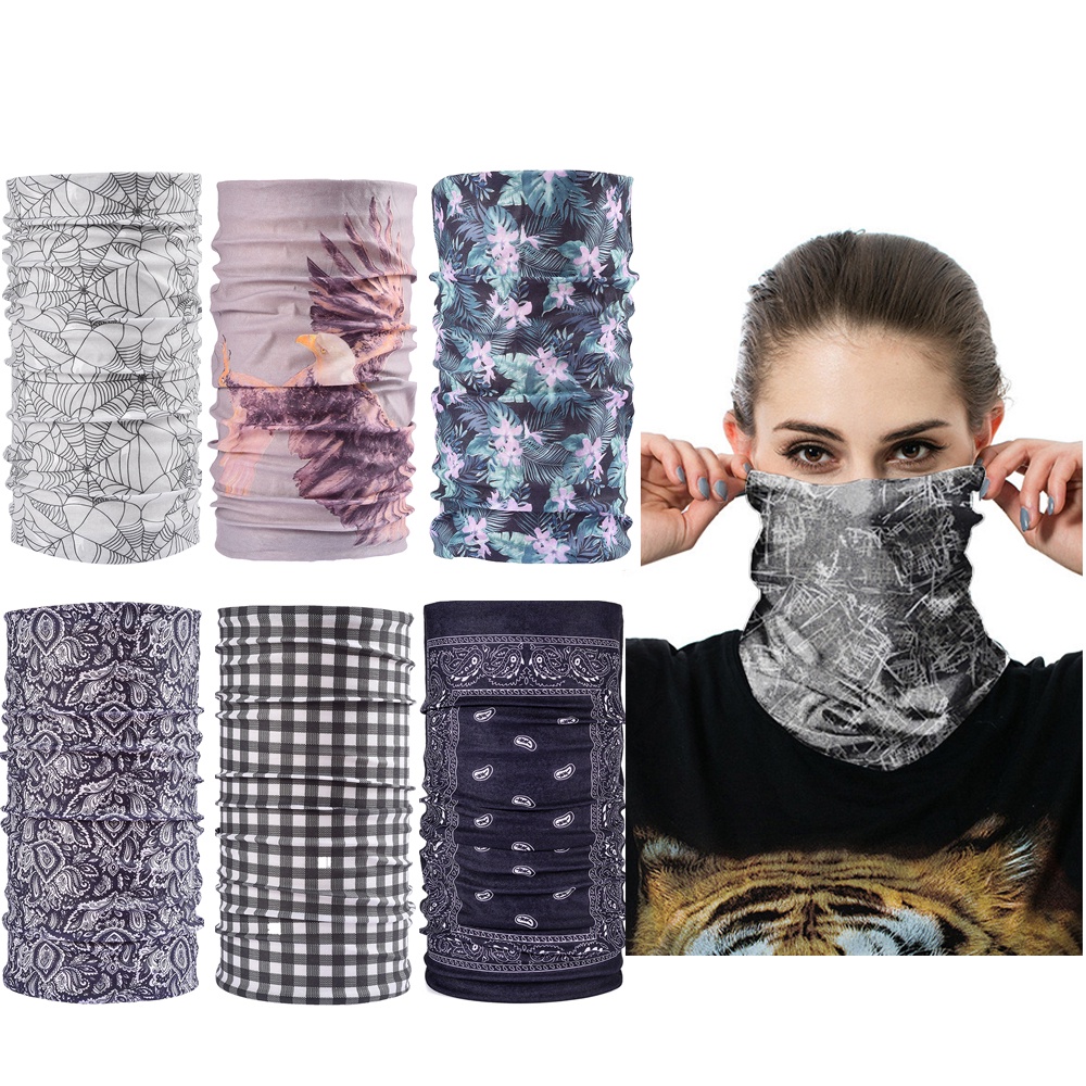 Motor Rider Scarf Anti UV Neck Gaiter Ice Headscarf Head Buff Face Mask Ice  Silk Fishing Badana Anti Dust Headband