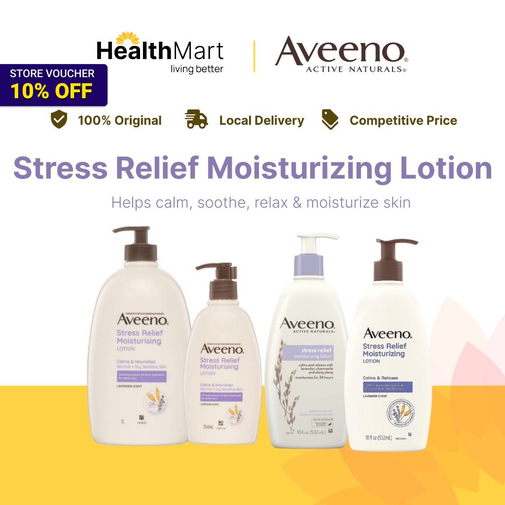 [SG] Aveeno Stress Relief Moisturizing Body Lotion with Lavender and