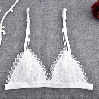 Plus Size Sexy Bralette Lingerie for Women Floral Sheer Lace Strappy Bra Top