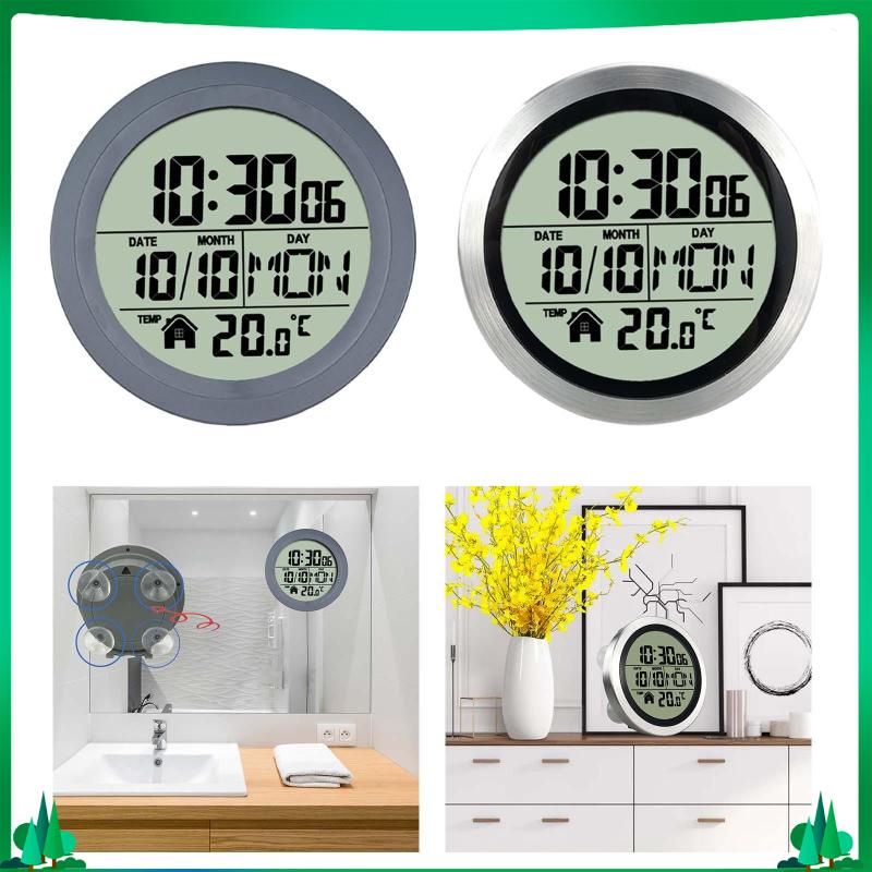 [Isuwaxa] 14.6cm Digital Bathroom Wall Clock with Suction Cup Kitchen