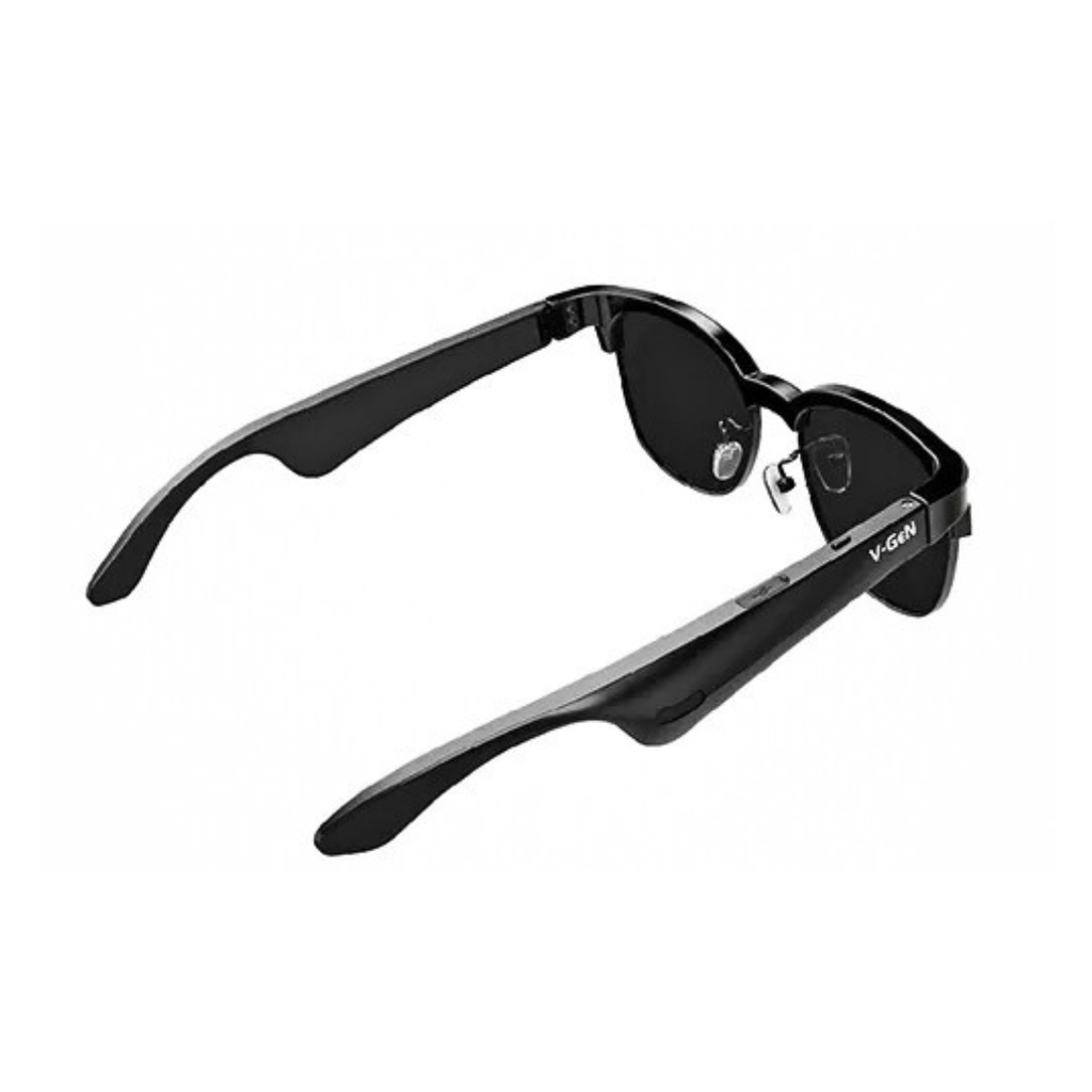 V-GeN Smart Wireless Audio Glasses UV Protection Kacamata Pintar Warna Hitam VSG1-01 - Gambar 3