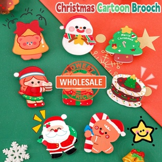 3pcs/set Merry Christmas Custom Brooches Christmas Socks Christmas Tree Elk  Enamel Badge Brooch Women Fashion Party Jewelry