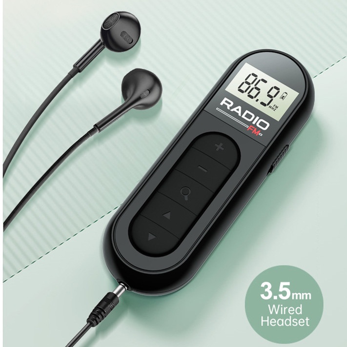 Mini Pocket FM Radio 76108MHZ Portable Sports Radio Receiver with Back