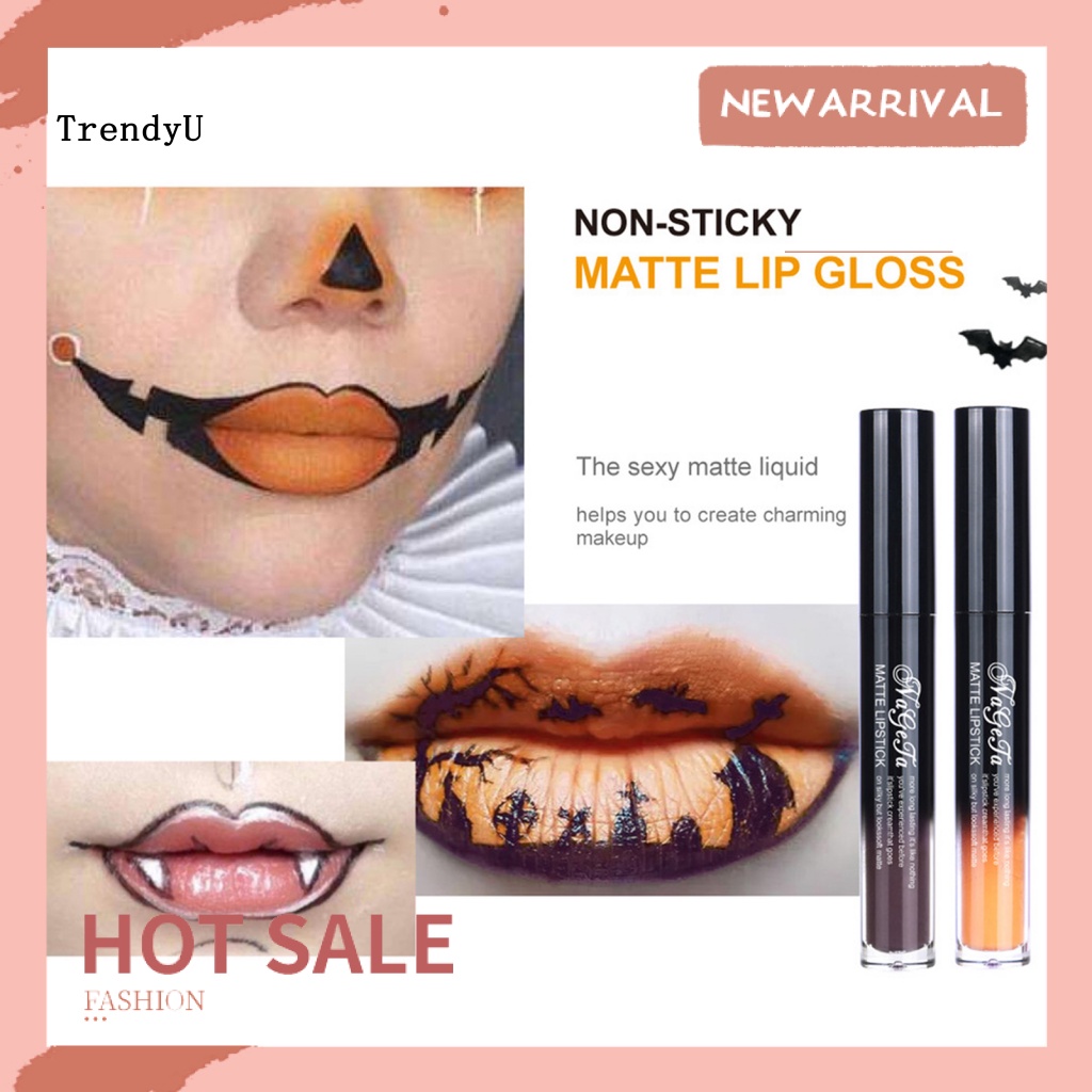 TRD Halloween Lip Gloss Spooky Halloween Makeup Set Long-lasting Lip ...