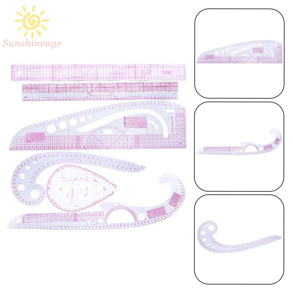 Clear Sewing Ruler French Curve Ruler Drawing Template for Fabric Sewing  Tailors