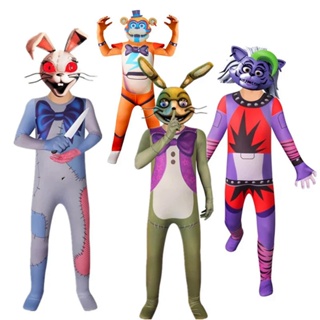 One-Piece FNAF Cosplay Party Costume Playsuit for Children Halloween Dress  Up