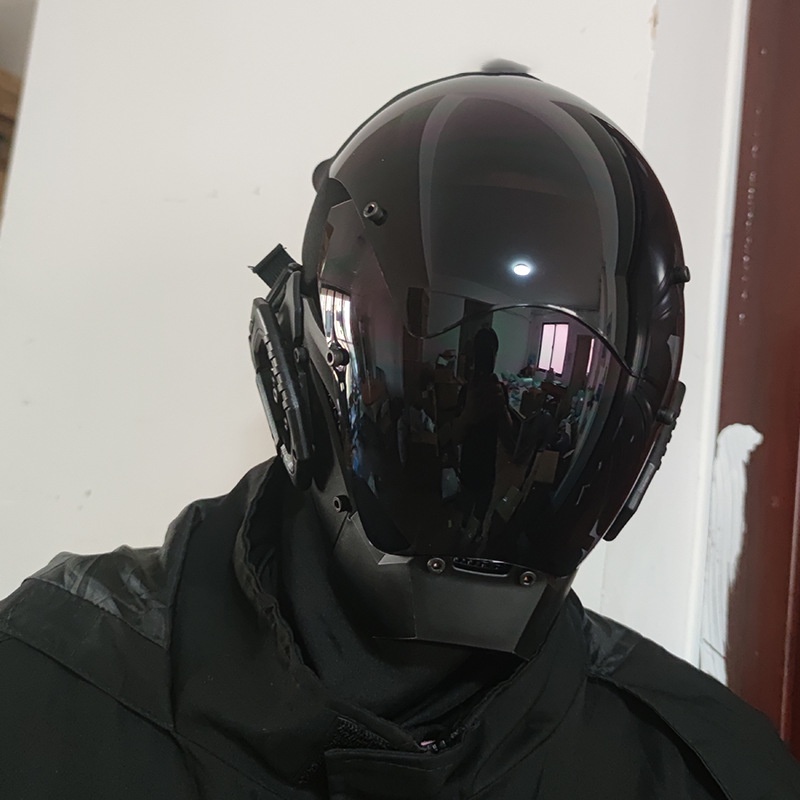 Walterrific Venator Motorcycle Suit Samurai Punk Helmet With Horn