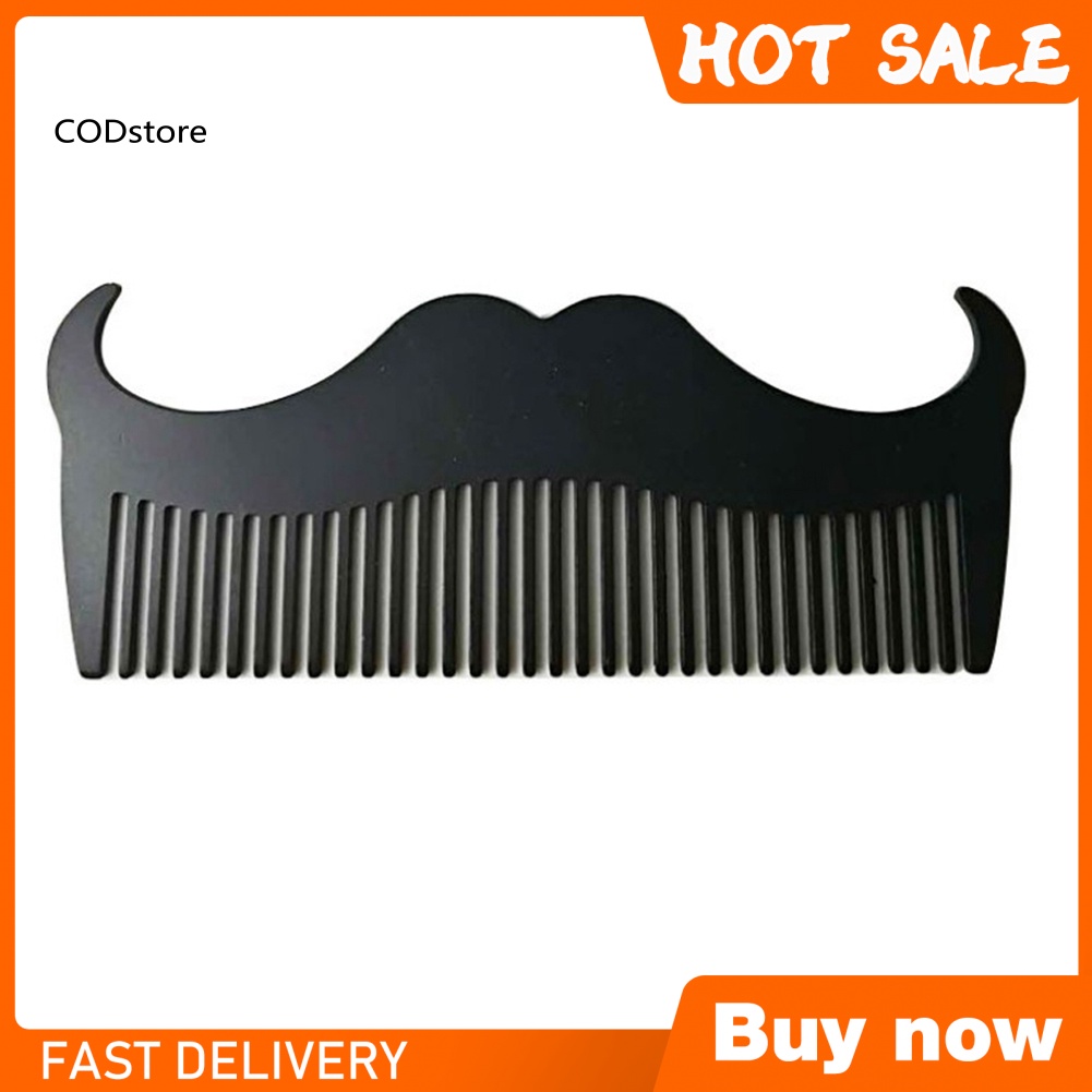 KDCOD* Goat Mustache Shape Stainless Steel Beard Grooming Shaping Comb Men Styling Tool Shopee