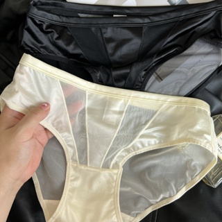 Women Silk-like Satin Panties Bikini Underwear Breathable Solid Color Briefs  New 