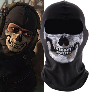 Unisex Horror Ghost Skull Mask ghost Call of Duty Latex Headgear Helmet  Cosplay Perform Party Masquerade