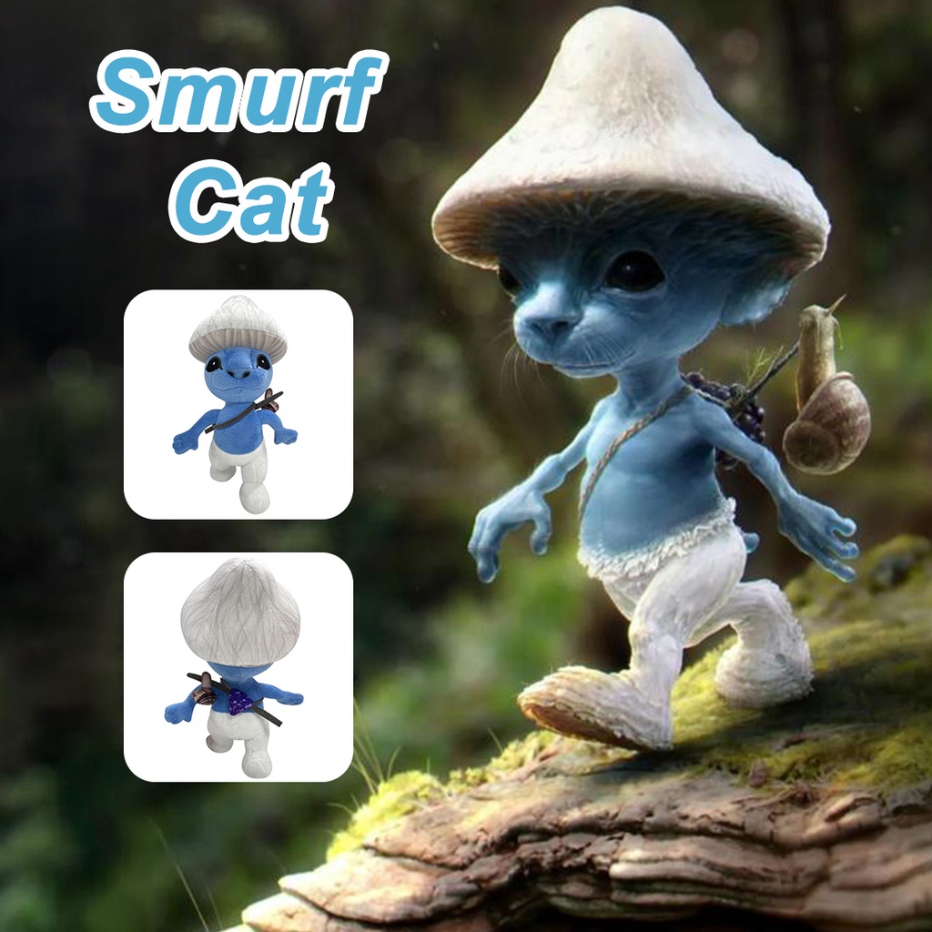 Explosions Russian Smurf Cat Smurf Cat Plush Toy Stuffed - Temu