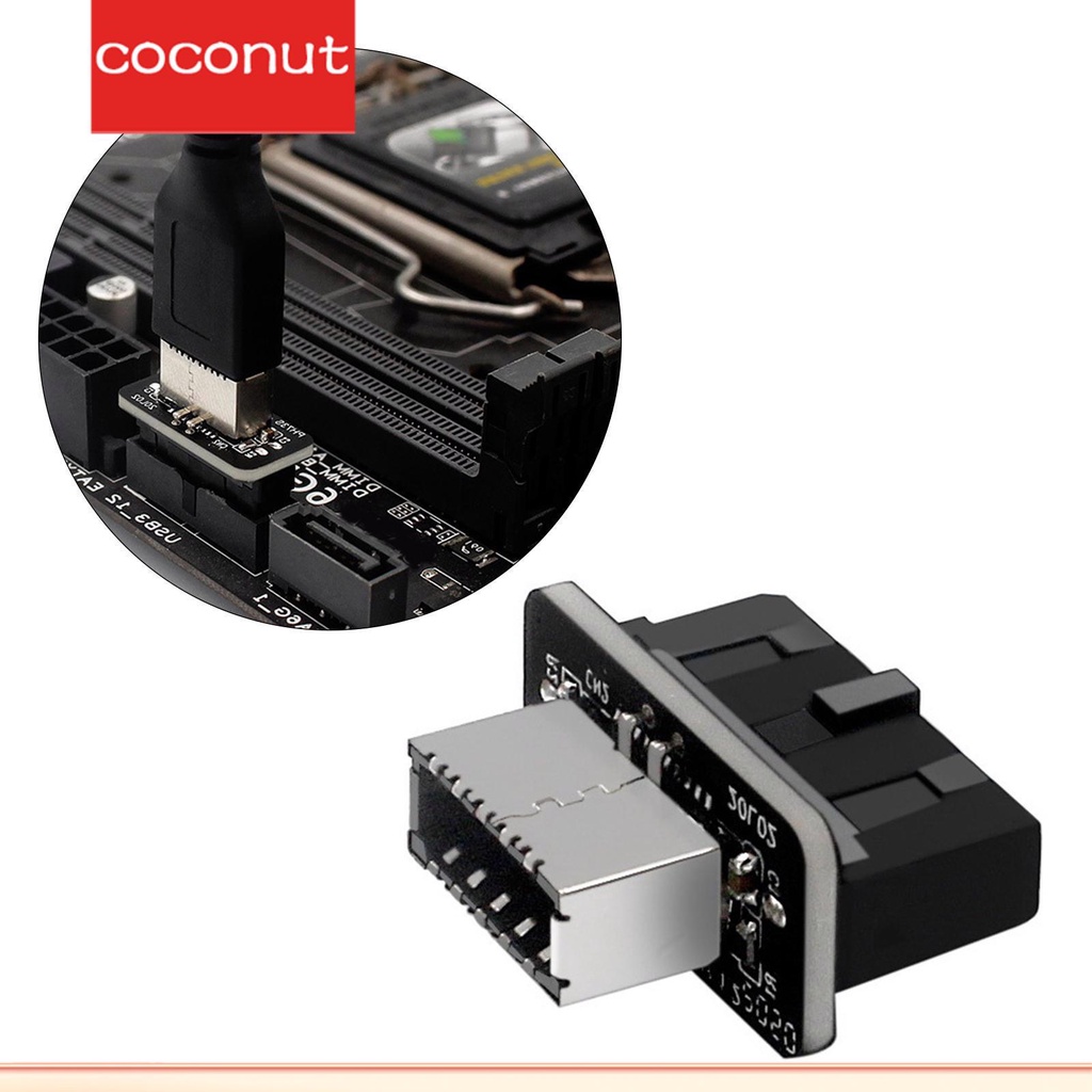 【coco】1 2 3 5 Vertical Usb 3 0 19p 20p To Type E Adapter Converter For Motherboard Shopee