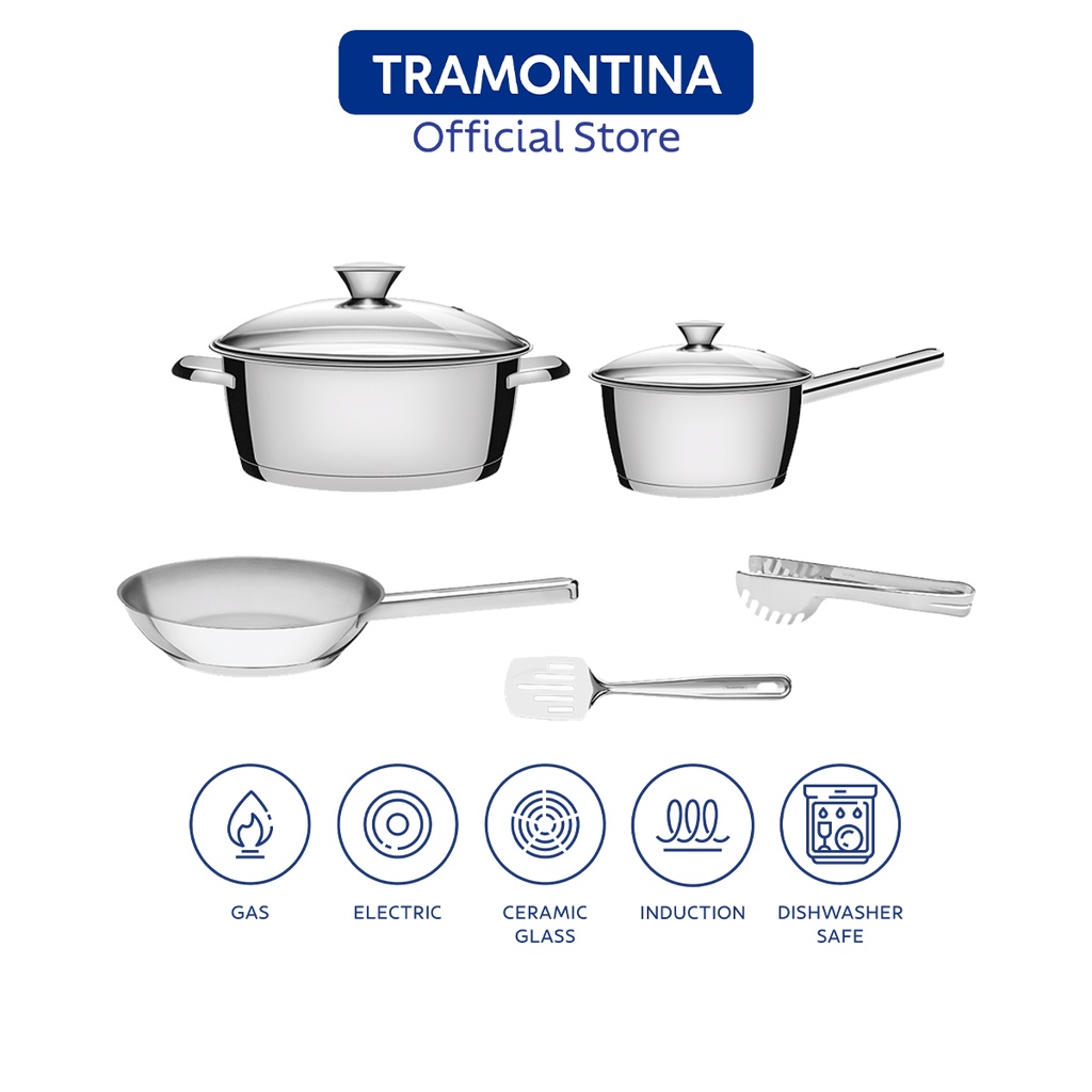 7-Piece Tri-Ply Stainless Steel Cookware Set