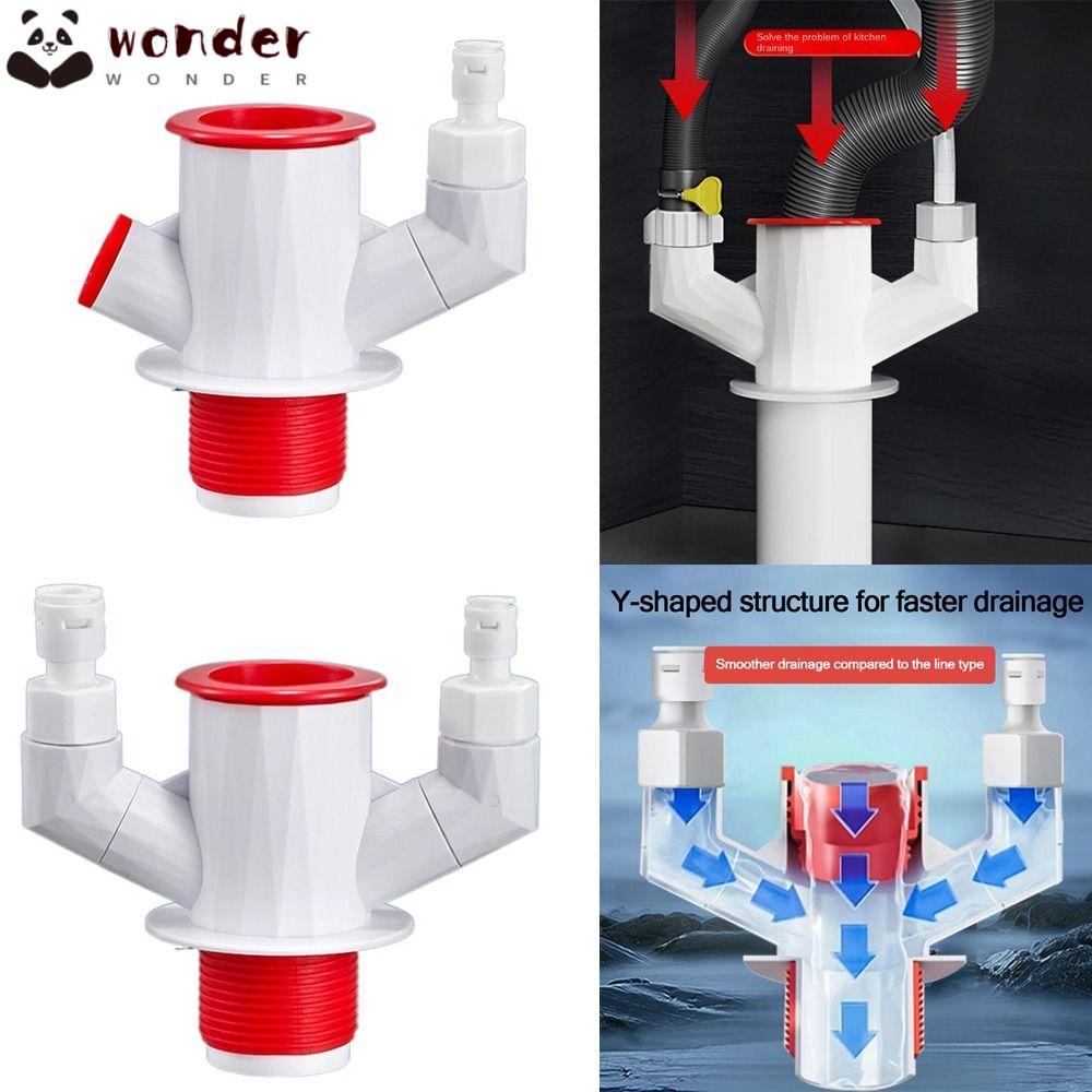 WONDER Kitchen Basin Sewer Branch, Anti odor Multifunctional Sink Drain