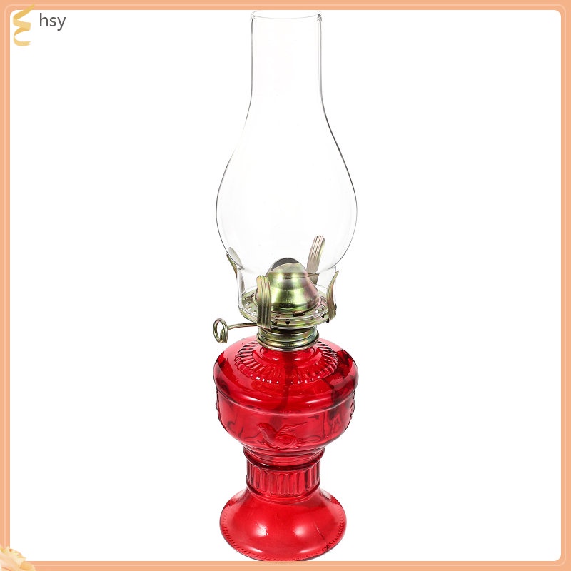 huyisheng Oil Lanterns for Indoor Use Retro Kerosene Lamp Glass Lamps