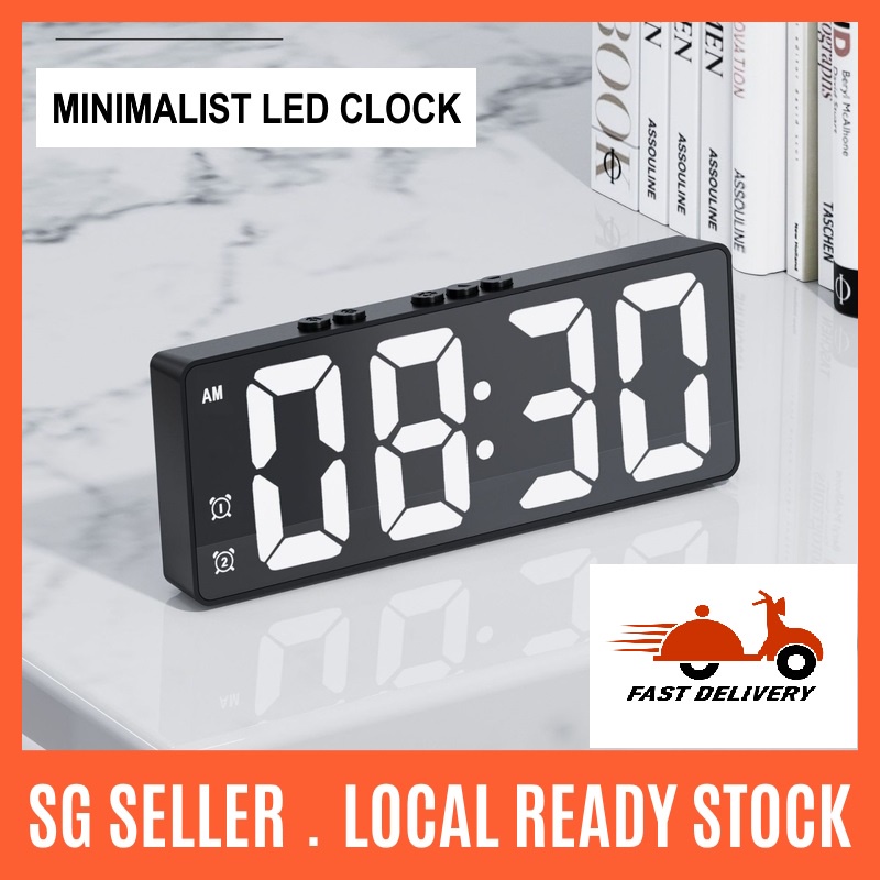 [SG] LED Digital Alarm Clock Minimalist Design with Alarm & Snooze