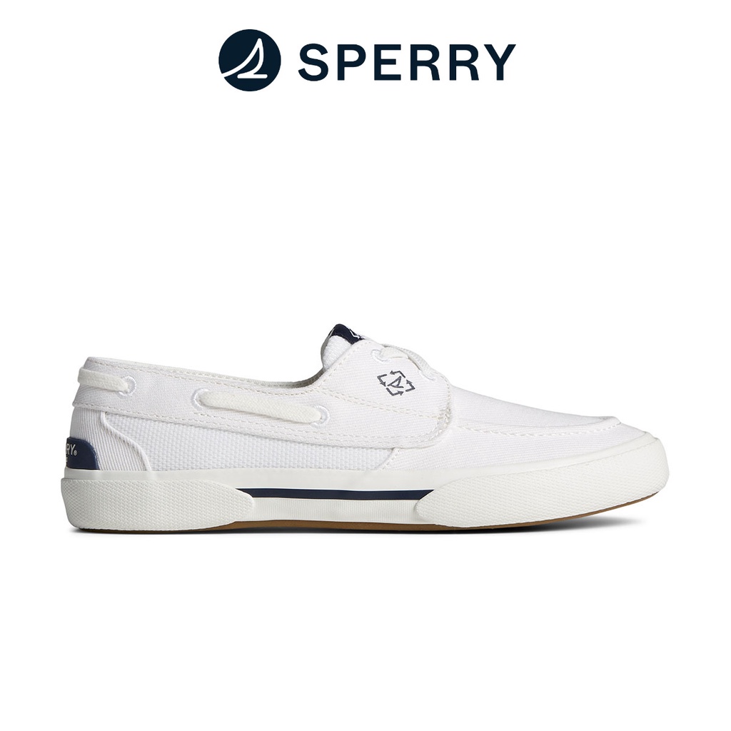 Sperry Women s SeaCycled Pier Wave Boat Textile Sneakers White STS88552 Shopee Singapore