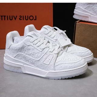 LV Trainer Sneaker White 1A8100  Black trainer shoes, Sneakers