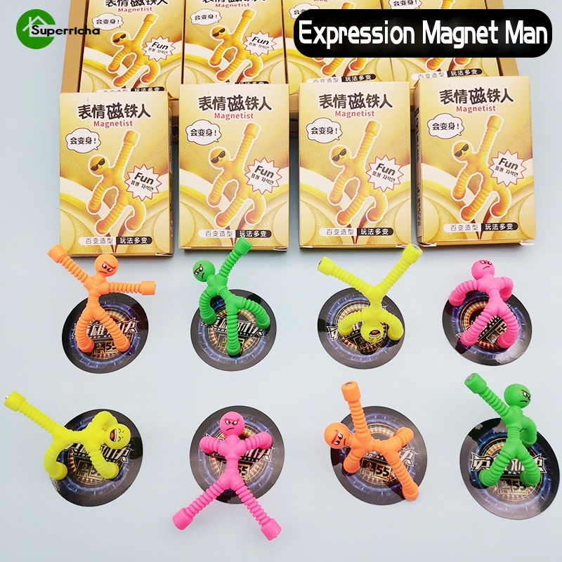 Magnet Stitching Little Man Toy / 1 Pcs Varied Expression Retractable ...