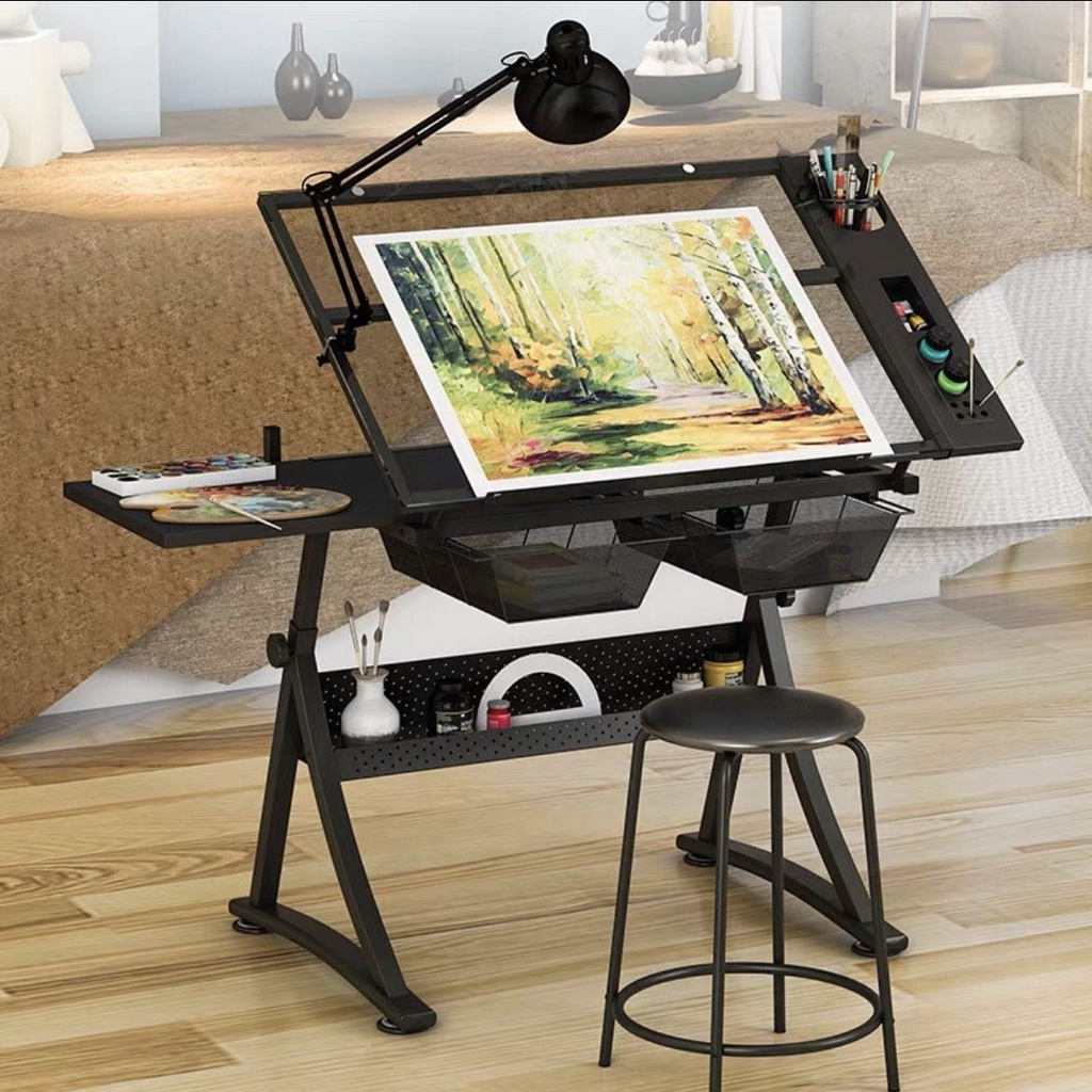 Drafting Table Painting Adjustable Table Art Glass Painting Drawing