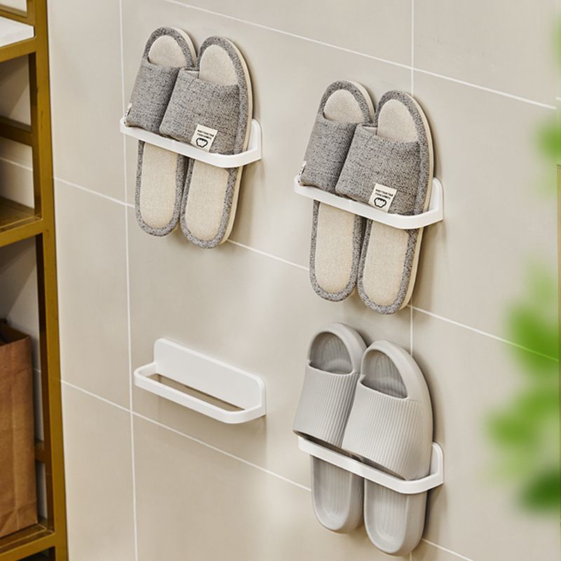Bathroom Slipper Rack behind the Door Household Punch-Free Shoe Rack ...