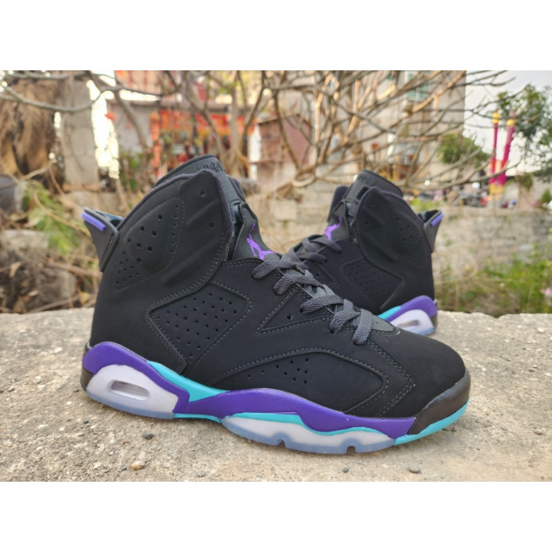 Retro 6 black and on sale purple