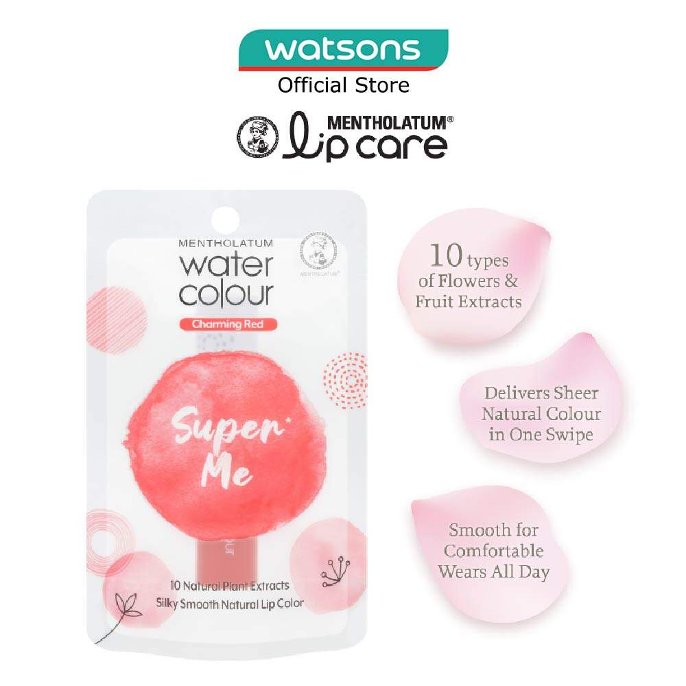 MENTHOLATUM LIP Water Colour SuperMe Lip Balm Charming Red 3g | Shopee ...