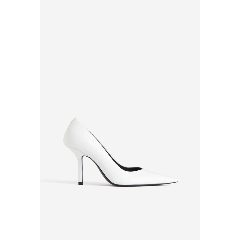 White pointed sale court shoes