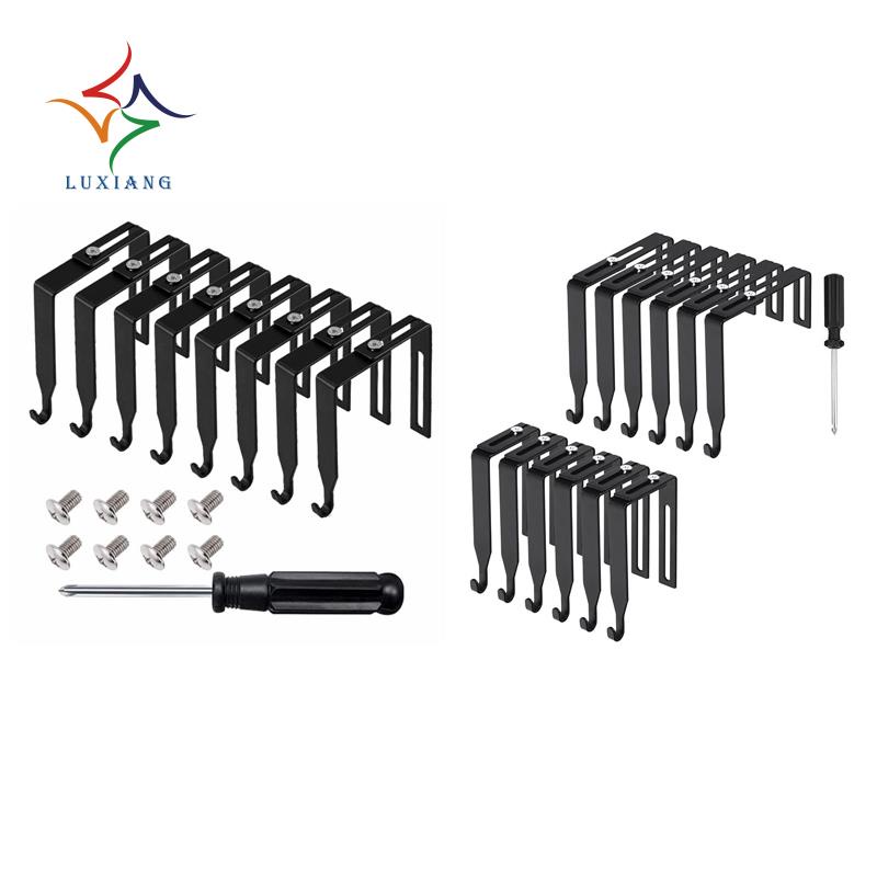 Cubicle Hangers Universal Partition Hanger Set Metal Black Cubicle ...