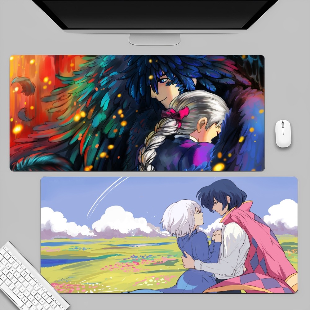 Howl's Moving Castle Mousepad 80x30cm XL Lockedge Office Computer Desk ...