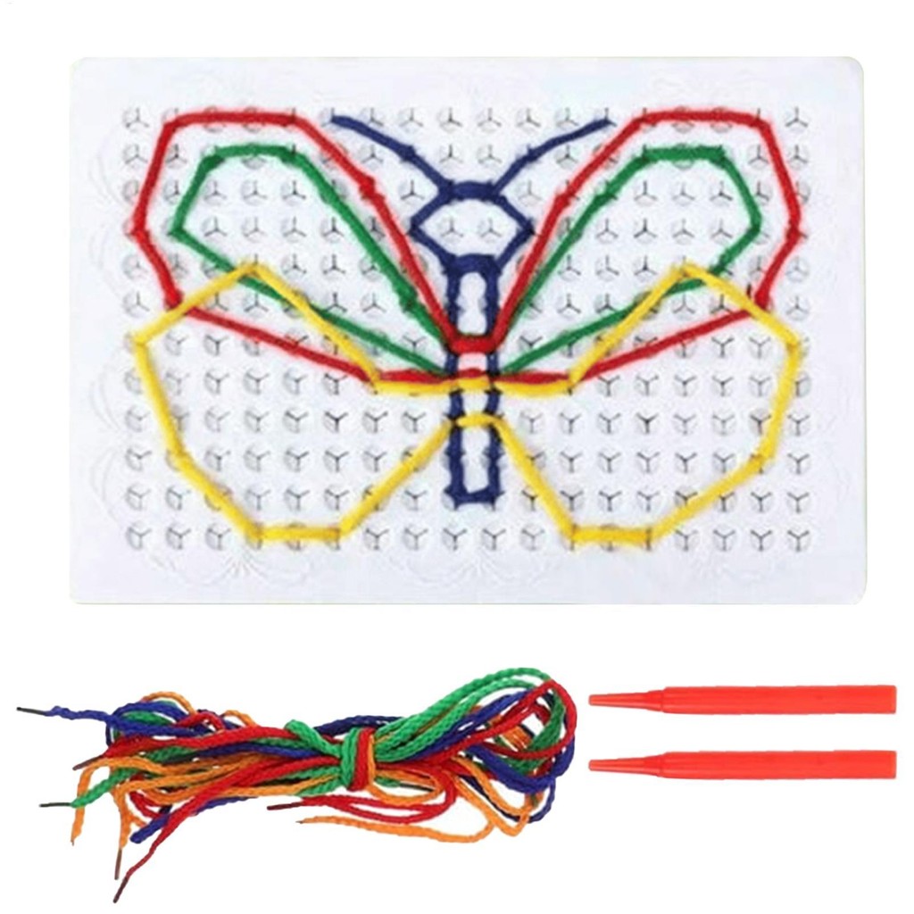 Calm Down Fidget Toy Colorful Threading Sensory Boards Educational Toy ...