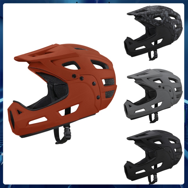 QWG Discovery Full Face Bicycl Helmet With Removable Chin Guard Visor