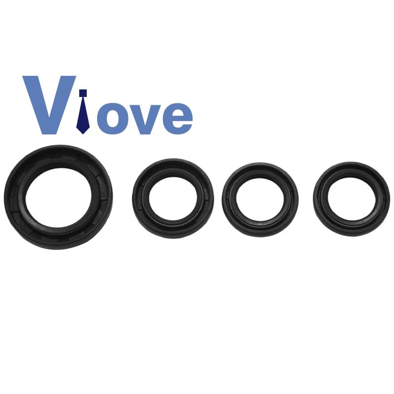 Oil Seal, 4 Pcs Engine Crankshaft Gear Crankcase Oil Seal For Gy6 125Cc