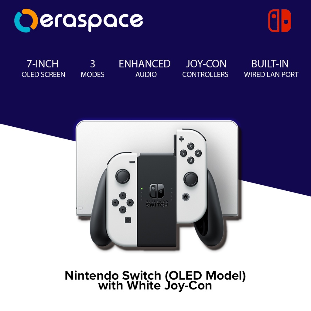 Nintendo Switch – OLED Model w/ White Joy-Con