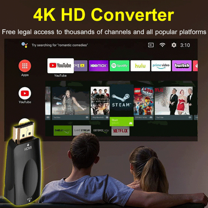🔥Fast delivery🔥HD Converter/ HDTV to VGA with 3.5 Audio HD Transmission ...