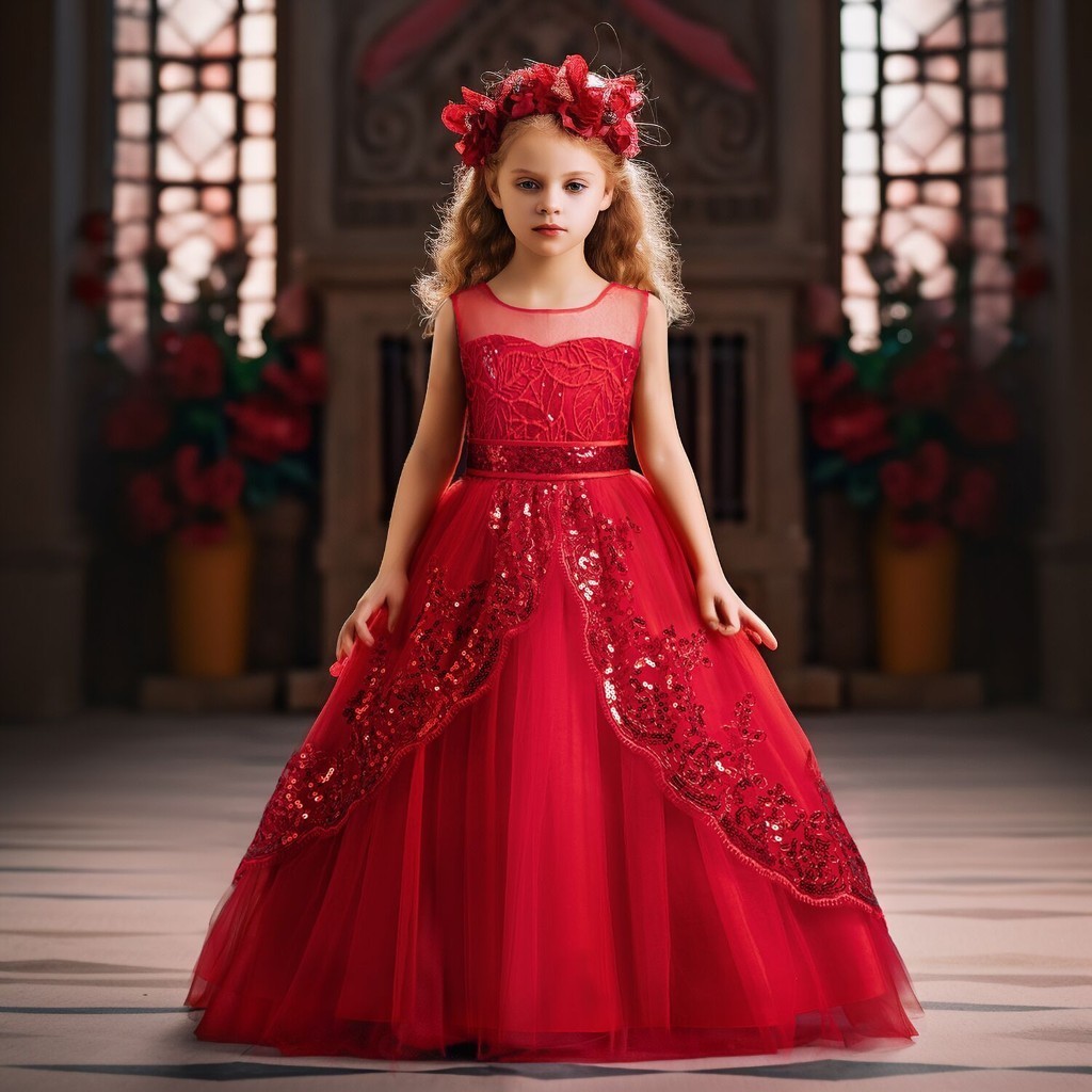 Red on sale flower girl