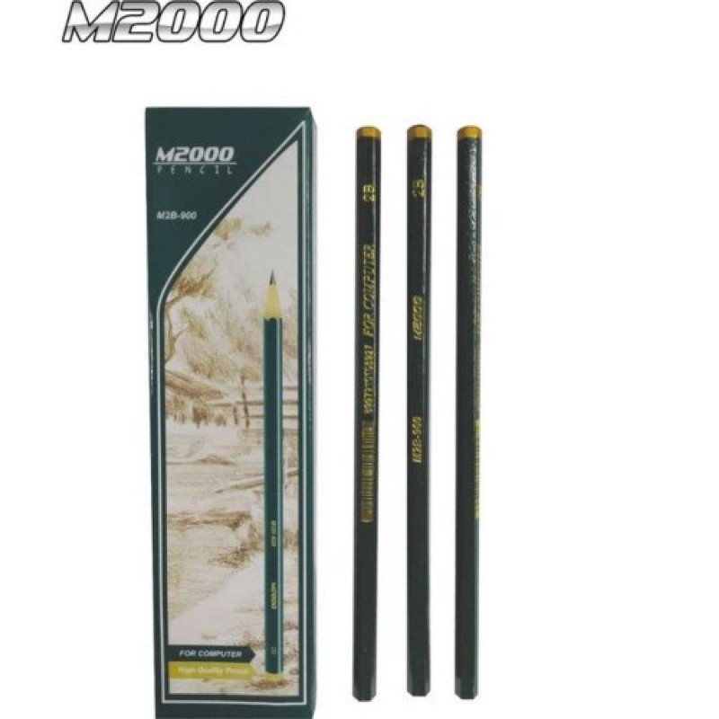 1Pack (12pc) Pensil 2B M2000 Alat Tulis Sekolah Dan Kantor - Gambar 3