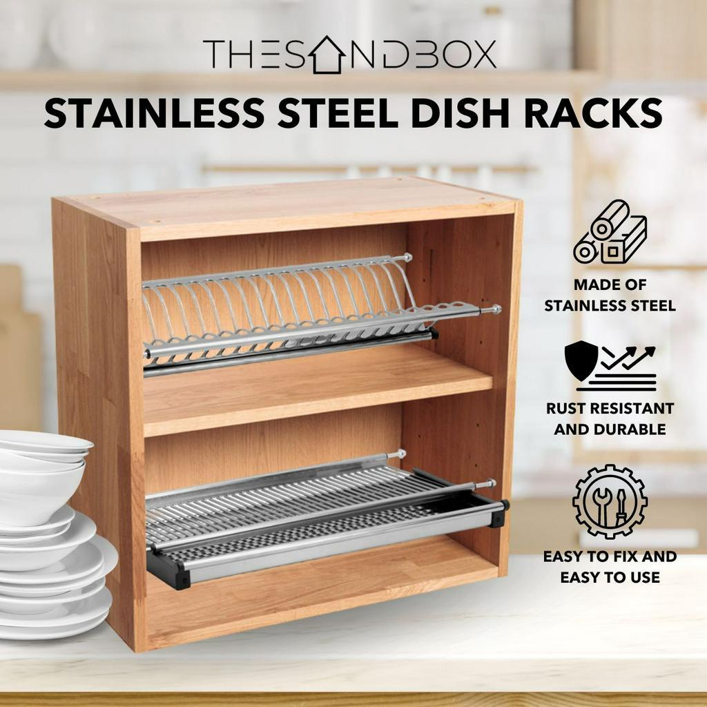 Stainless Steel 304 Anti-rust Storage Rack, Kitchen Cabinet Built