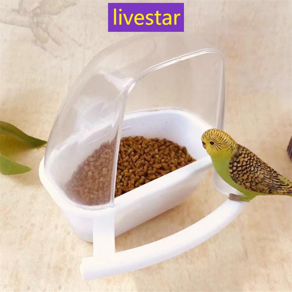 LIVESTAR Bird Cage Feeder Parrot Hanging Bowl Parakeet Feeder Box Pet