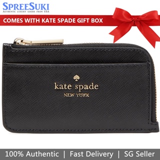 Kate Spade Staci Saffiano Card Case Lanyard ID Badge Holder, Digital Red