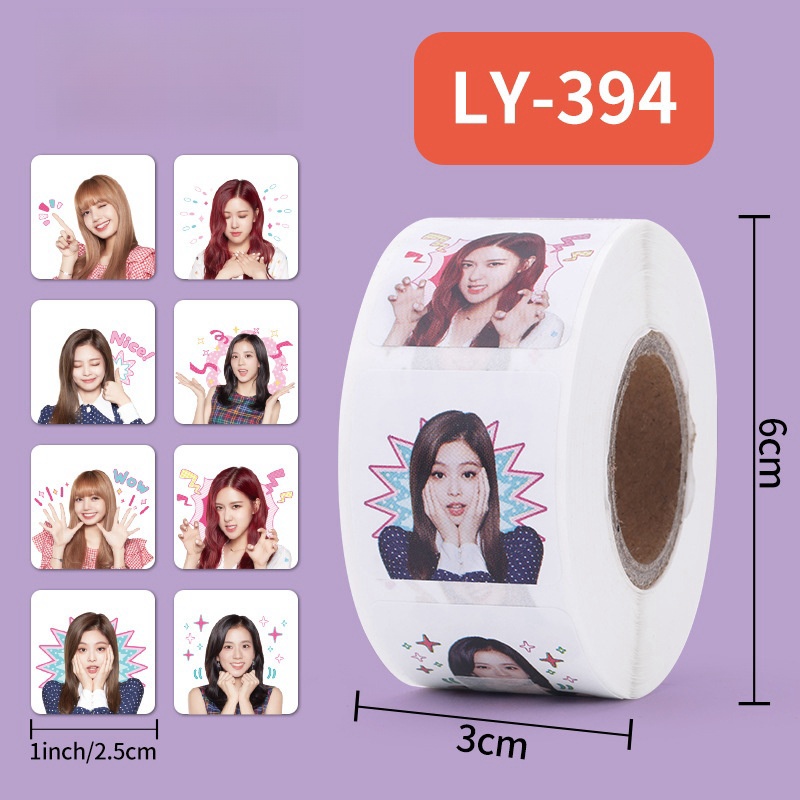 500PCS KPOP Girl Group BLACKPINK Lisa Stickers Roll Sealing Stickers ...