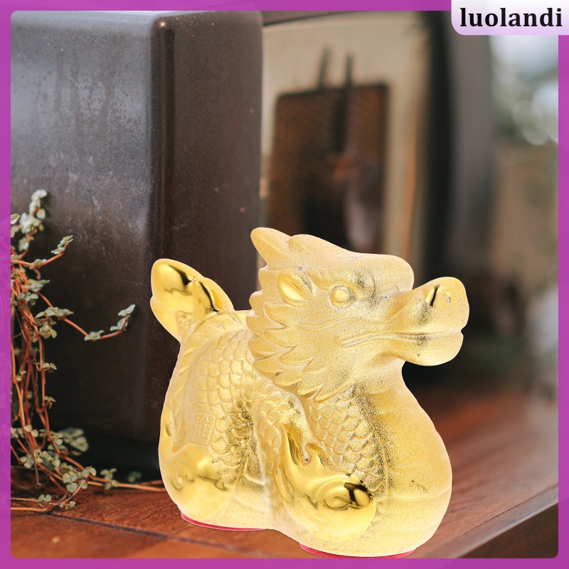 Piggy Bank Home Decor Decorative Dragon Ceramic Desktop Decorate Ceramics luolandi Shopee