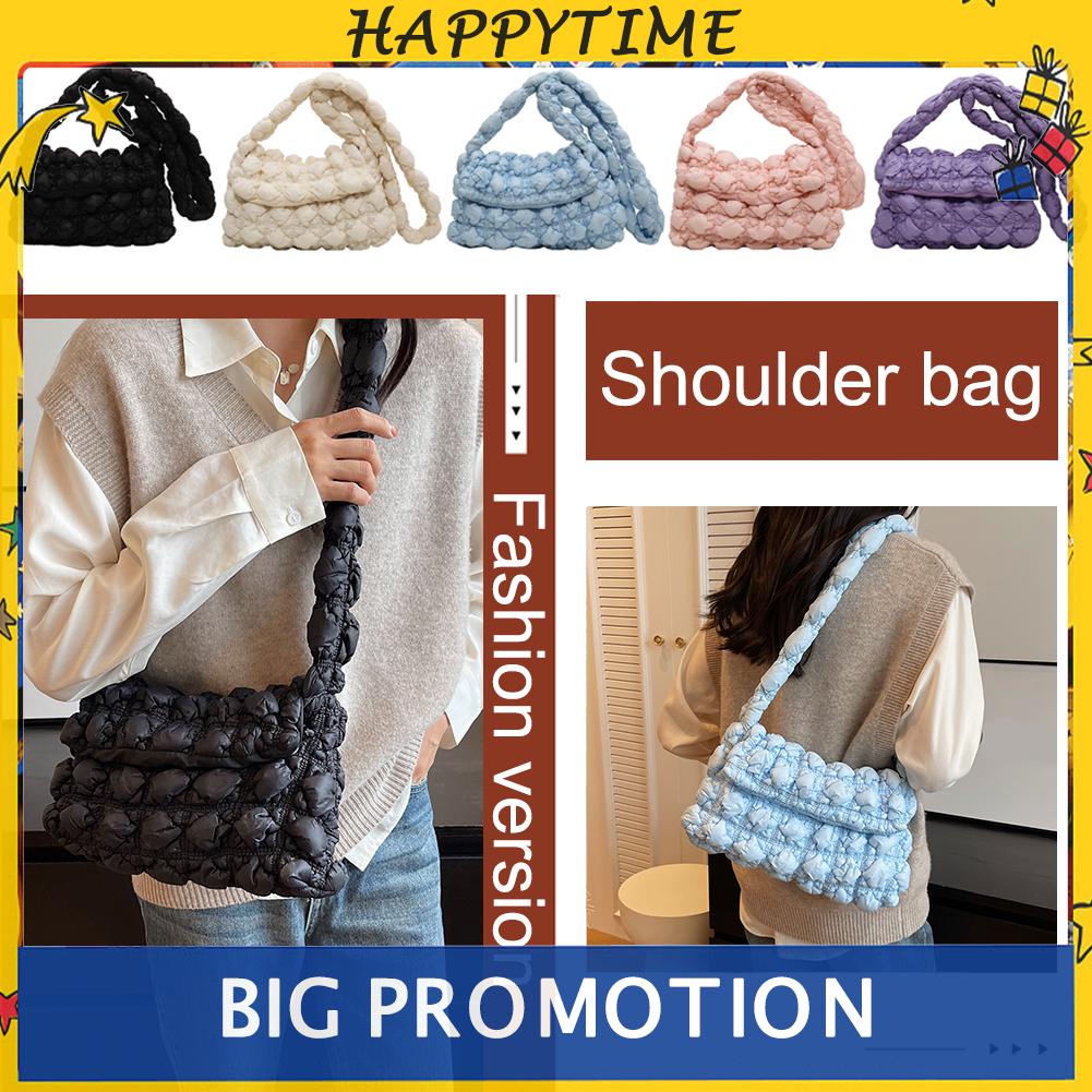 Women Bubble Hobo Bag Fashion Quilted Crossbody Bag Casual Female