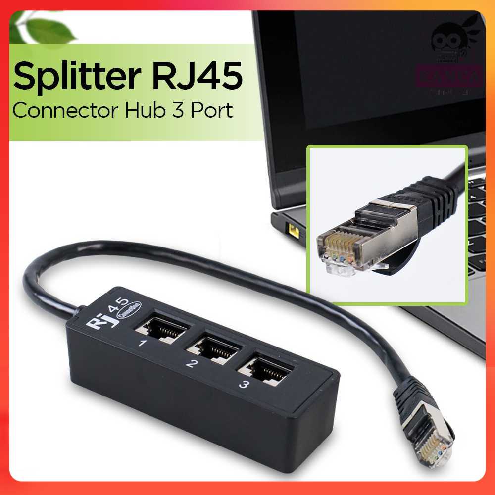 Rj45 LAN Splitter Ethernet Network Connector Hub 3 Ports | Shopee Singapore