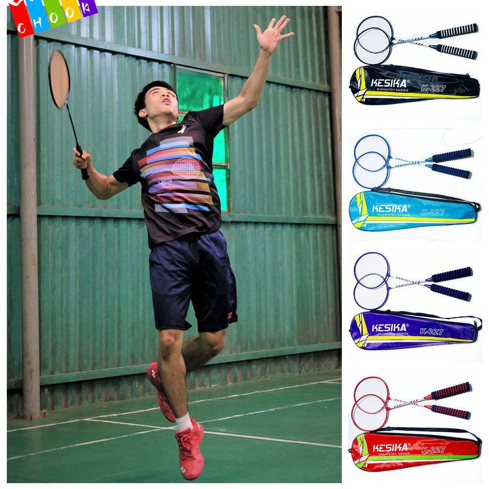 CHAAKIG Badminton Rackets, Multicolor Adult Amateur Beginner Carrying