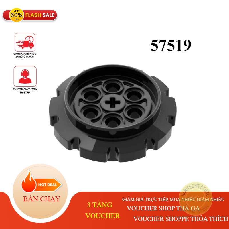 COMBO 3 Wheel Teeth 10 Large Crawler - Compatible Assembly Toy 57519 ...