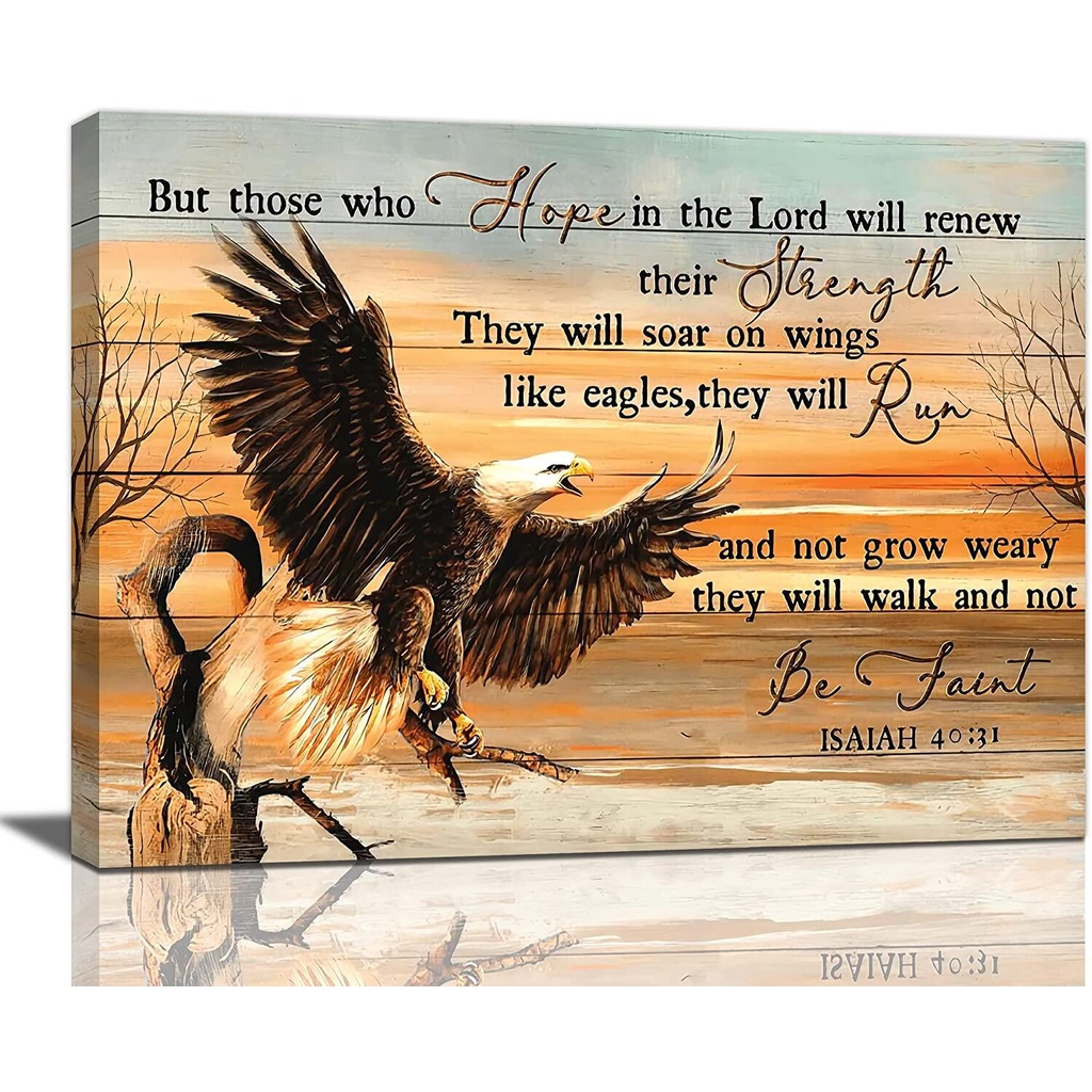 Bald Eagle Motivational Wall Art Bible Verse Canvas Prints Pictures   Sg 11134201 7rbky Lpvpzkt6hs1x5b