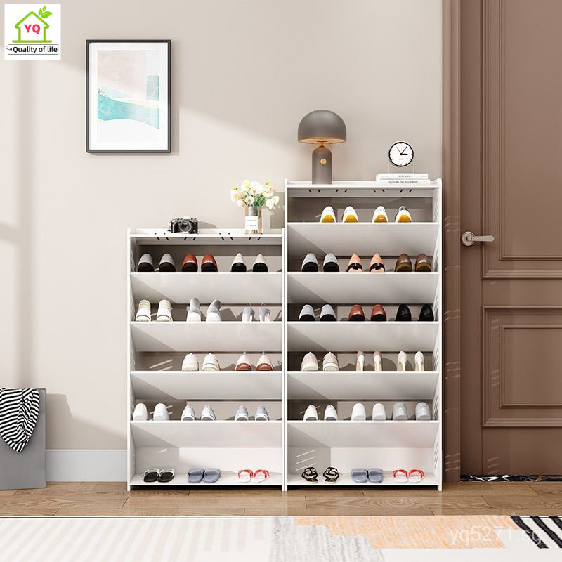 YQ Simple Shoe Rack Entrance Shoe Cabinet Narrow Small Oblique Ultra ...