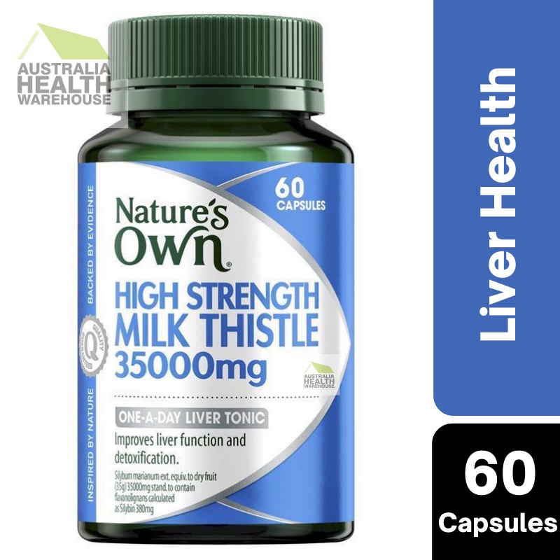 Nature's Own High Strength Milk Thistle 35000 60 Capsules June 2024