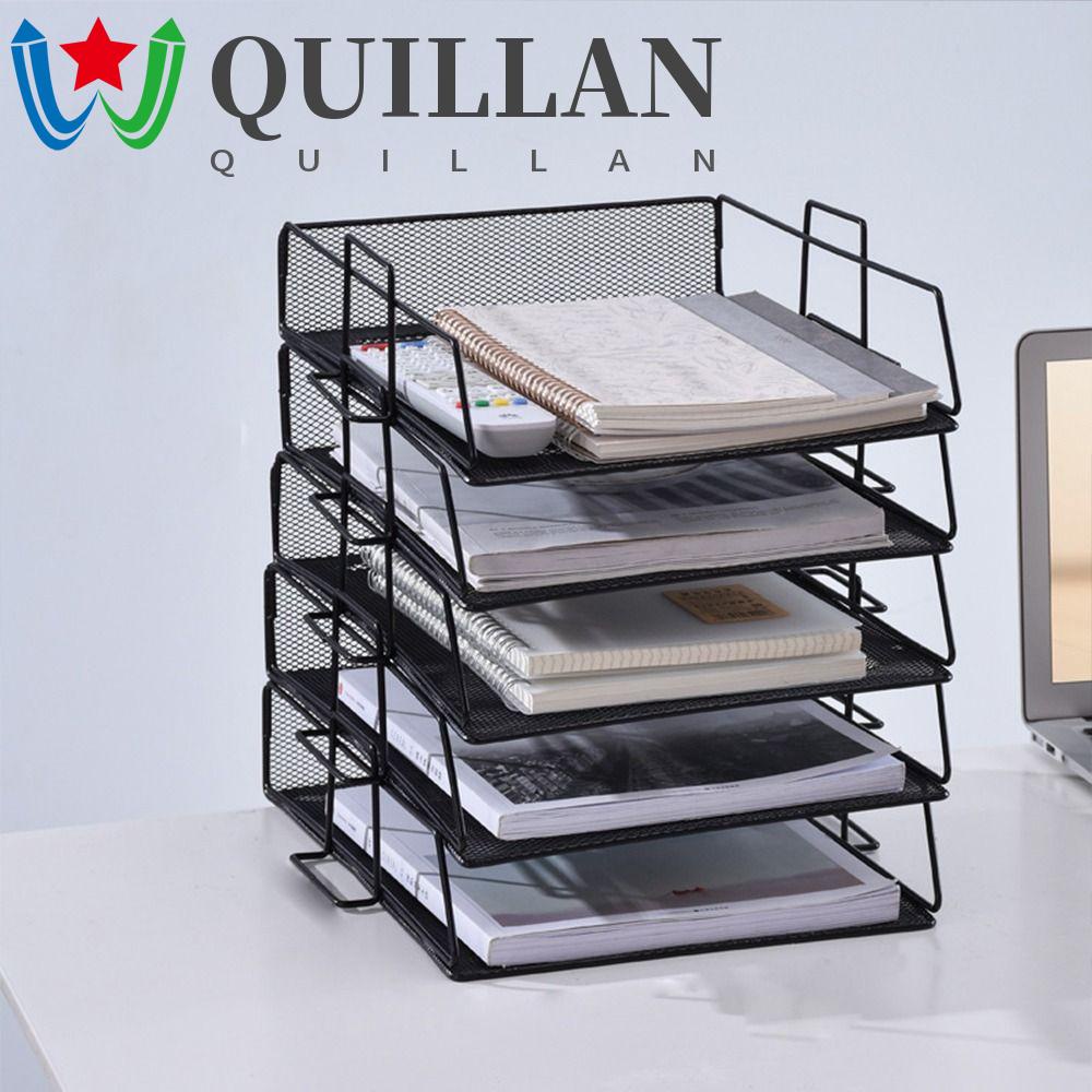 QUILLAN Stackable File Rack, Desktop Organizer File Organizer A4 File